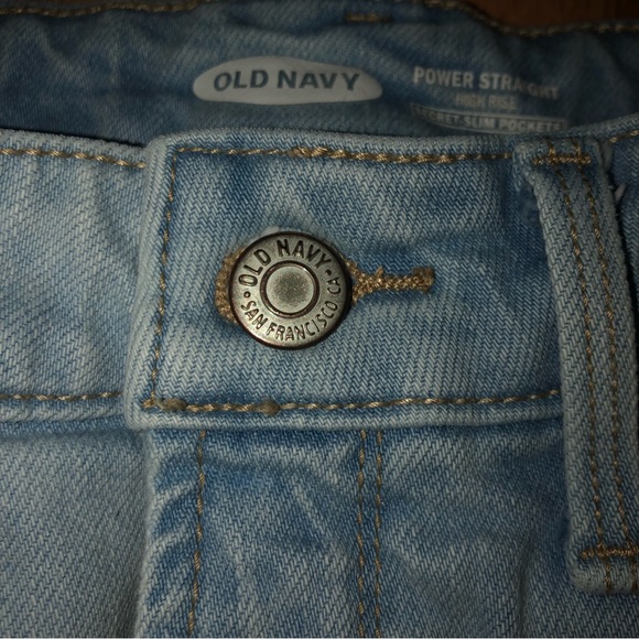Old Navy light wash Power Straight secret slim pockets-size 4 - Picture 4 of 7